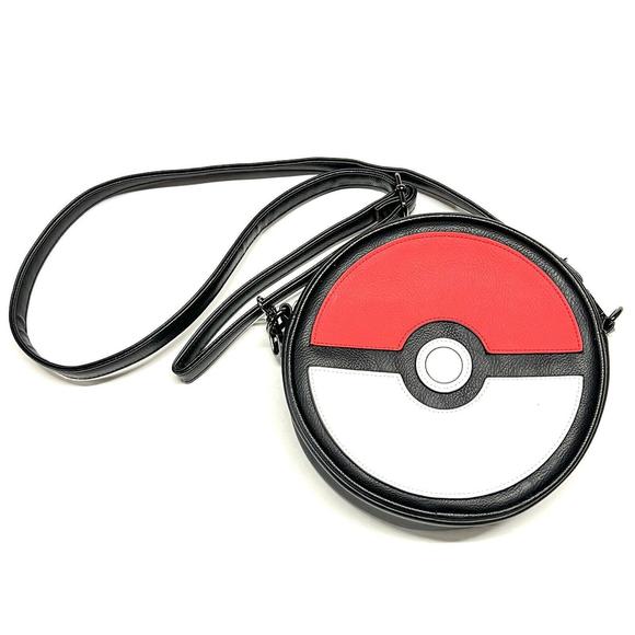 Pokemon Loungefly Crossbody Pokeball Purse Faux Leather Vinyl Poly Bag Rare - Picture 1 of 12